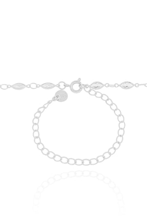 Choker Zircônia Navete Ródio Branco - 32 cm