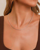 Gargantilha Rivieira Cristal Banhado a Ouro 18K - 45 cm