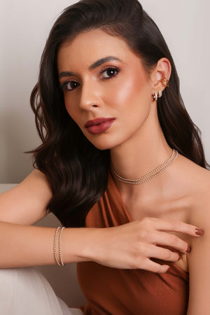 Choker Pérolas Banhado a Ouro 18K