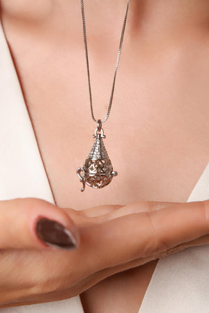 Gargantilha Perfumeiro Cravejado Cristal Ródio Branco