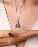 Gargantilha Perfumeiro Cravejado Cristal Ródio Branco