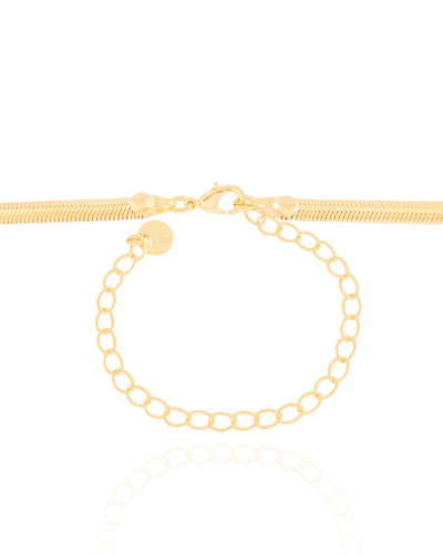Choker Snake Banhado a Ouro 18K - 32 cm