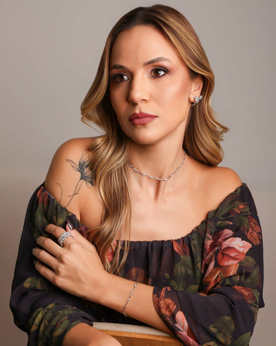 Pulseira Navetes Zircônia Ródio Branco