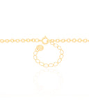 Gargantilha Filhas Duas Meninas com Coração Cristal Banhado a Ouro 18K - 45 cm