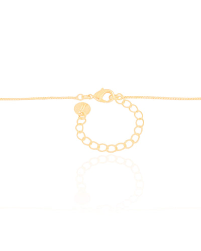 Colar Veneziana Filhos Três Meninos Ponto de Luz Cristal Banhado a Ouro 18K - 45 cm