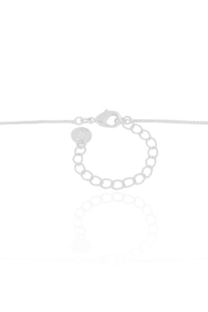 Gargantilha Veneziana FIlhos Menino e Menina Detalhe Ponto de Luz Cristal Ródio Branco - 45 cm
