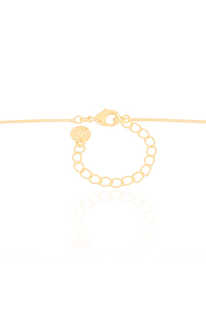 Gargantilha Veneziana Filhos Duas Filhas Meninas e Filho Menino Detalhe Ponto de Luz Cristal Banhado a Ouro 18K - 45 cm