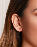 Brinco Ear Jacket Bolinha Lisa Banhado a Ouro 18K