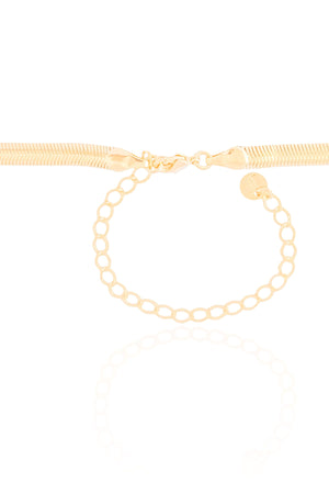 Choker Snake Banhado a Ouro 18K - 32 cm