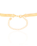 Choker Malha Fita 7 mm Banhado a Ouro 18K