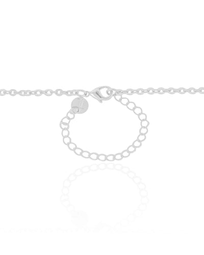 Colar Detalhes Vazados Ródio Branco - 40 cm