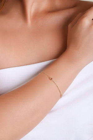 Pulseira Baguetes Citrino Banhado a Ouro 18K