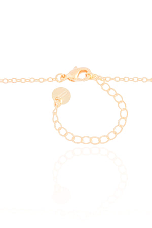 Gargantilha Baguetes Citrino Banhado a Ouro 18K - 40 cm