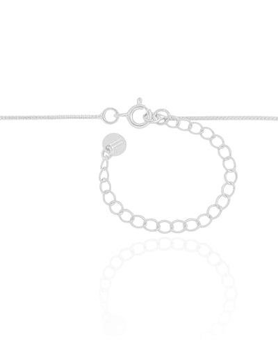Colar Bola com Zircônia Cristal Ródio Branco - 40 cm