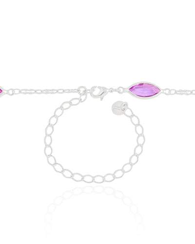 Choker Navetes Coloridos Ródio Branco - 30 cm