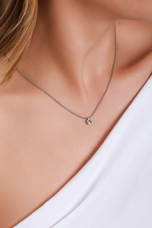 Conjunto Turquesa Cravejado Ródio Branco