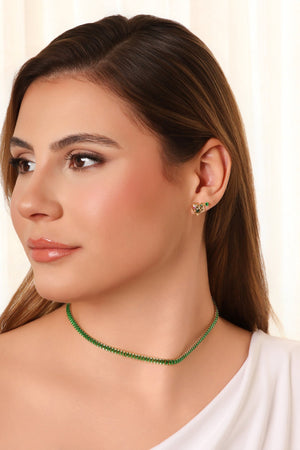Brinco Coração Zircônia Colorida Banhado a Ouro 18K