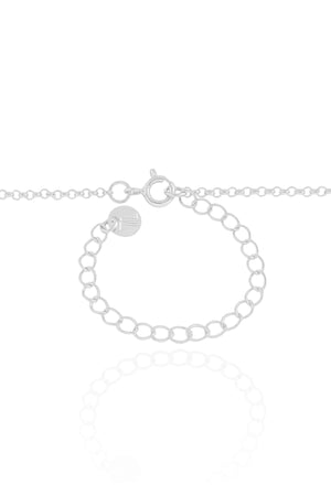 Gargantilha Navetes Coloridos Coração Rosa Ródio Branco - 45 cm