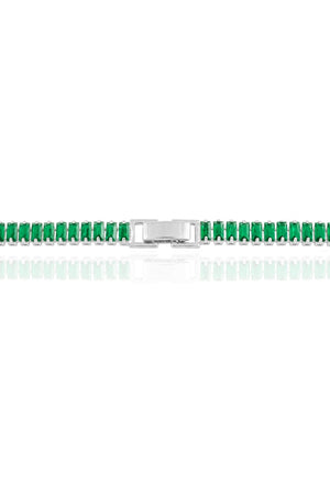 Choker Cristal Esmeralda Ródio Branco