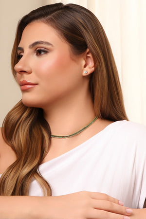 Choker Turmalina Banhado a Ouro 18K