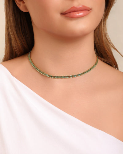 Choker Turmalina Banhado a Ouro 18K - 36 cm