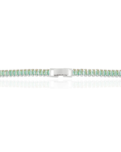 Choker Turmalina Ródio Branco - 36 cm