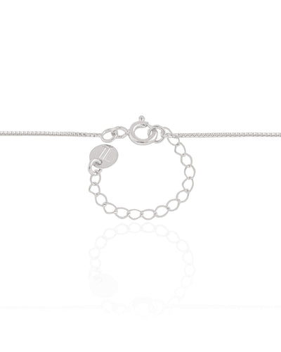 Colar Veneziana Pontos de Luz Coloridos Ródio Branco - 40 cm