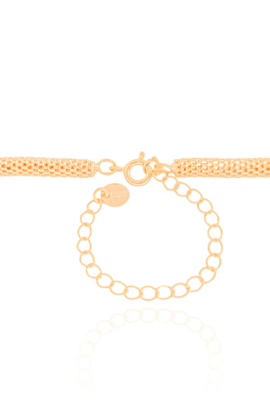 Choker Detralhada com Bolas Banhado a Ouro 18K