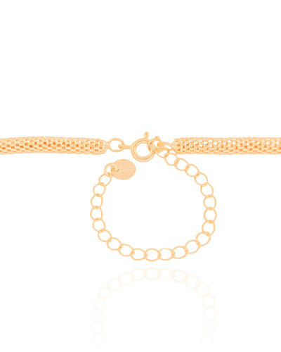 Choker Detalhada com Bolas Banhado a Ouro 18K - 37 cm