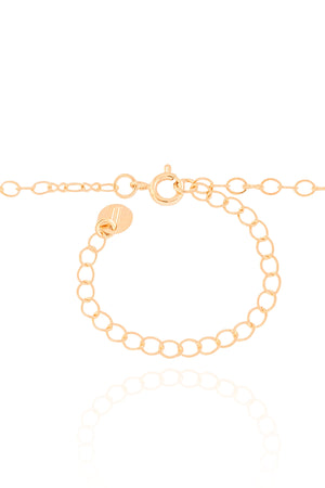 Gargantilha Coração Gota Cristal Banhado a Ouro 18K - 40 cm