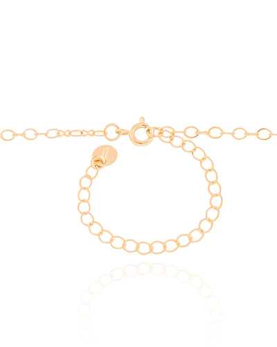 Colar Coração Gota Cristal Banhado a Ouro 18K - 40 cm