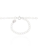 Gargantilha Coração Gota Cristal Ródio Branco - 40 cm