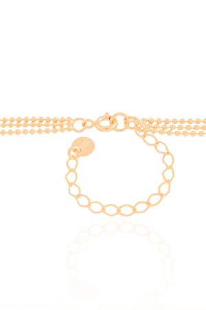 Gargantilhas com Bola Central Banhado a Ouro 18K - 45 cm