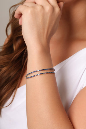 Pulseira Rivieira Turquesa 2 mm Maleável