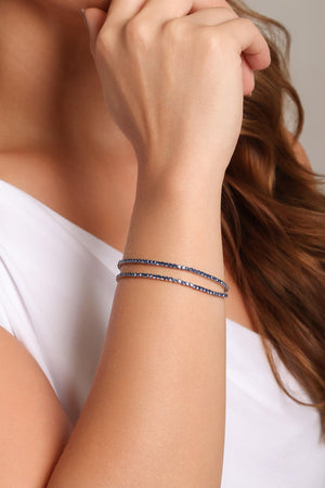 Pulseira Rivieira Turquesa 2 mm Maleável