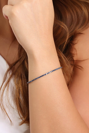 Pulseira Rivieira Turquesa 2 mm Maleável