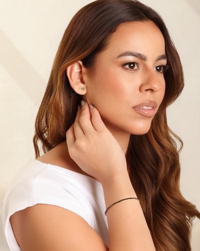Pulseira Rivieira Esmeralda 2 mm Ajustável