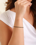 Pulseira Rivieira Esmeralda 2 mm Ajustável