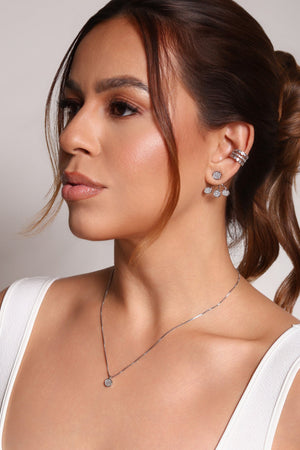Piercing 3 Filetes Cristal Cravejado 9 mm