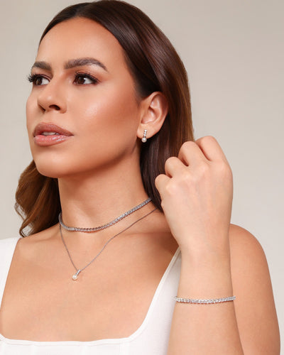 Pulseira Riviera Cristal Quadrados