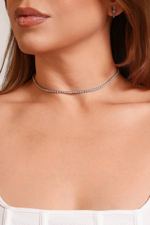 Choker Riviera Cristal - 33 cm