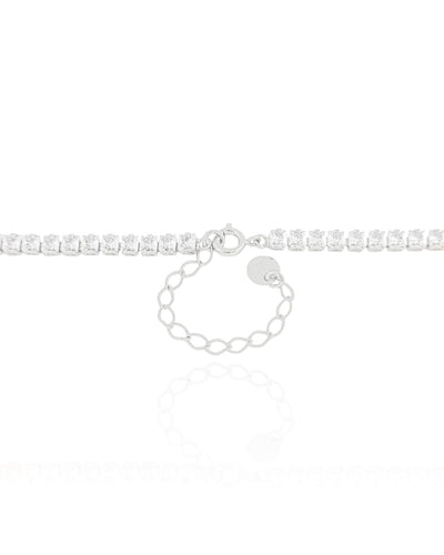 Choker Riviera Quadrada Cristal 4 mm - 33 cm