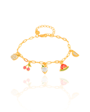 Pulseira Frutas Coloridas e Cristais
