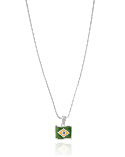 Colar Pingente Brasil Copa - 45 cm