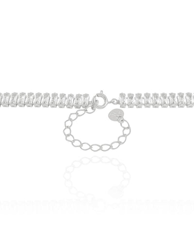 Choker Riviera Baguete Cristal - 33 cm