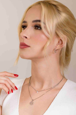Brinco Argola Bolinhas e Cravejada Cristal