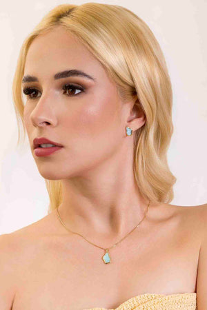 Conjunto Orgânico Resinado Azul Tiffany