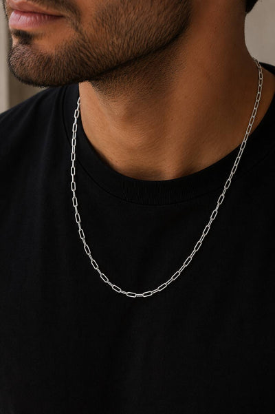 Colar Masculino Longo Elos 3 mm - 70 cm