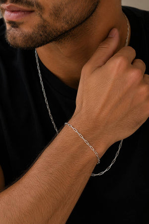 Gargantilha Masculina Longa Elos 3 mm