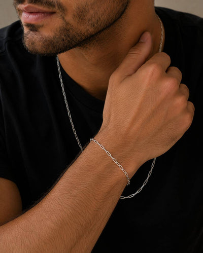 Colar Masculino Longo Elos 3 mm - 70 cm